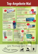 Werbeplakat „Top-Angebote“ der Apotheken mit Sonderpreisen und Slogan unten: „Gute Beratung! Gute Pr